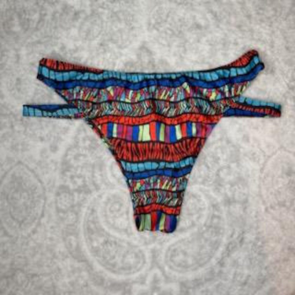 Colorful Patterned Bikini Bottom - Picture 3 of 4